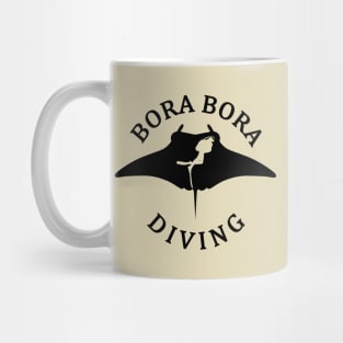 Scuba Diving With Manta Rays In Bora Bora Mug